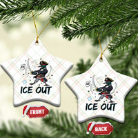 Funny Pirate Common Loon Minnesota Defends Abolish Ice Ceramic Ornament