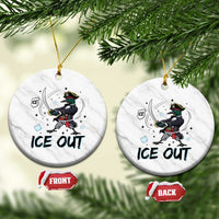 Funny Pirate Common Loon Minnesota Defends Abolish Ice Ceramic Ornament