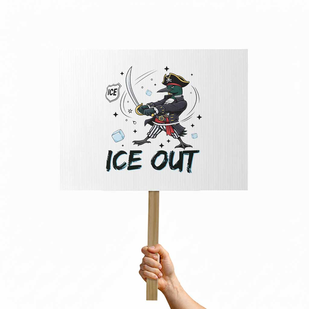 Funny Pirate Common Loon Minnesota Defends Abolish Ice Protest Sign