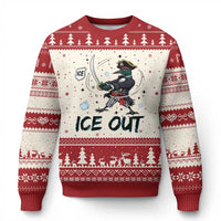 Funny Pirate Common Loon Minnesota Defends Abolish Ice Ugly Christmas Sweater