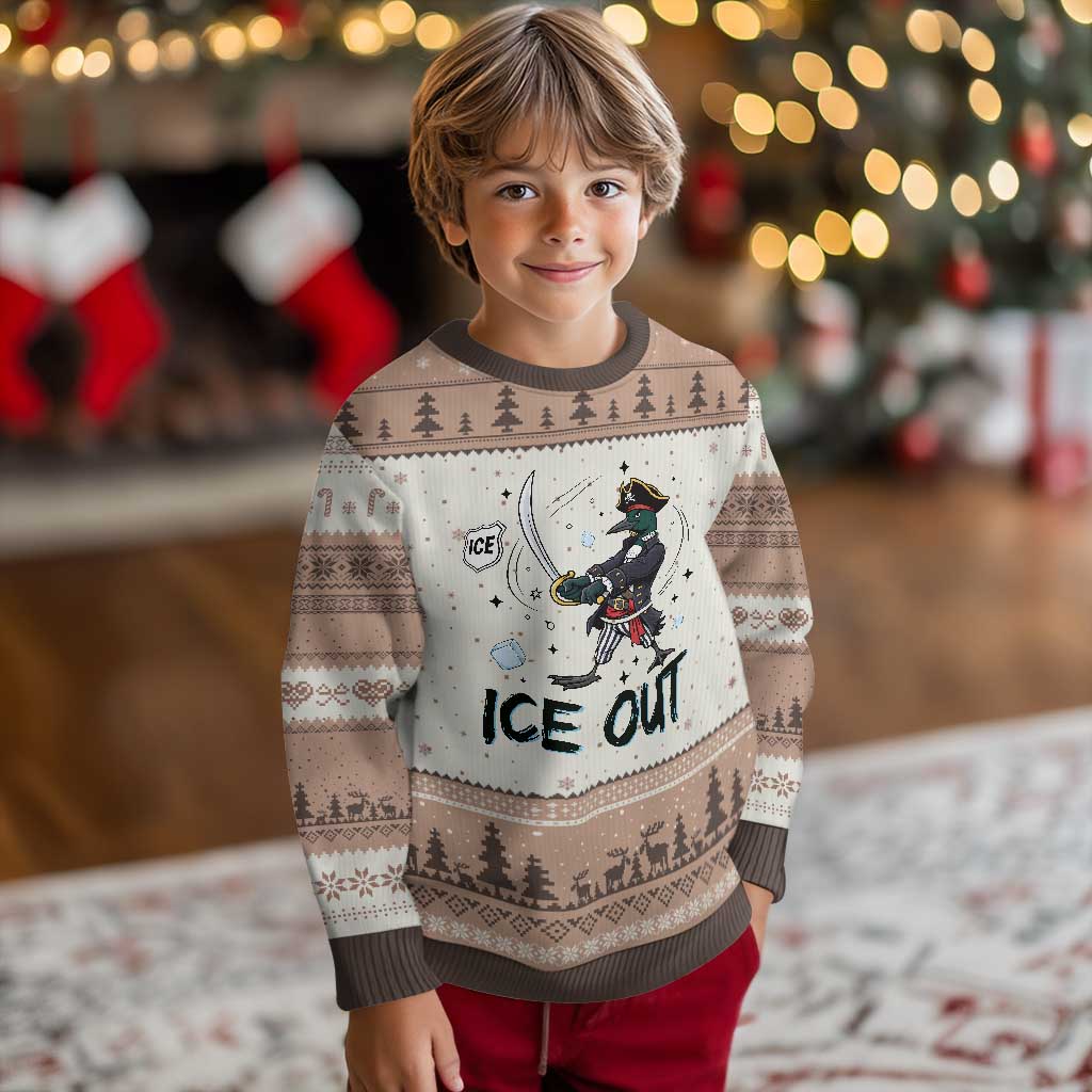 Funny Pirate Common Loon Minnesota Defends Abolish Ice Ugly Christmas Sweater