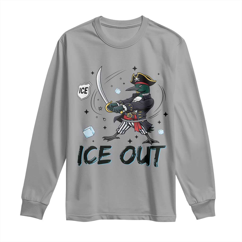 Funny Pirate Common Loon Minnesota Defends Abolish Ice Long Sleeve Shirt