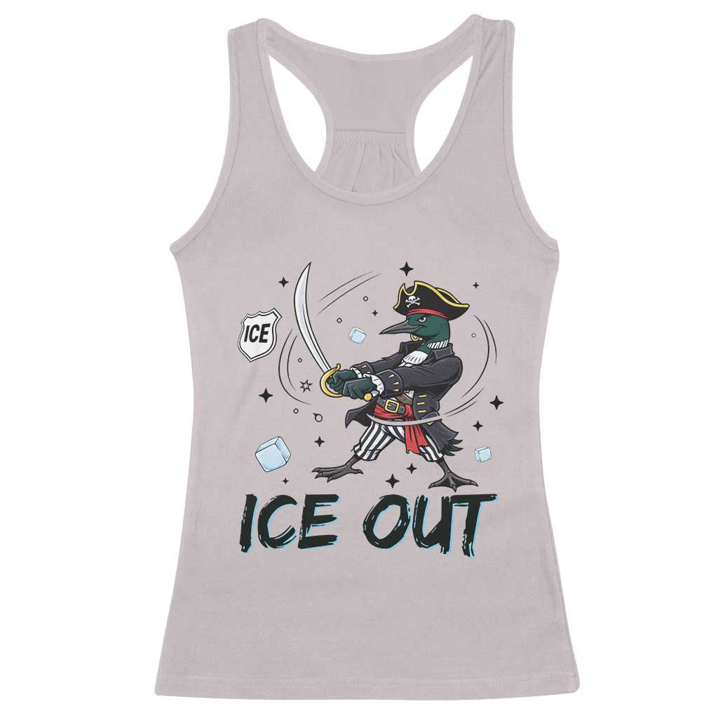 Funny Pirate Common Loon Minnesota Defends Abolish Ice Racerback Tank Top