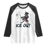 Funny Pirate Common Loon Minnesota Defends Abolish Ice Raglan Shirt
