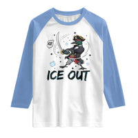 Funny Pirate Common Loon Minnesota Defends Abolish Ice Raglan Shirt
