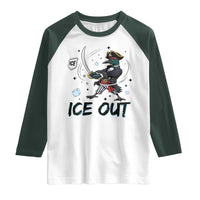Funny Pirate Common Loon Minnesota Defends Abolish Ice Raglan Shirt