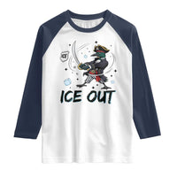 Funny Pirate Common Loon Minnesota Defends Abolish Ice Raglan Shirt