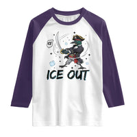 Funny Pirate Common Loon Minnesota Defends Abolish Ice Raglan Shirt