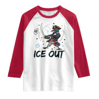 Funny Pirate Common Loon Minnesota Defends Abolish Ice Raglan Shirt