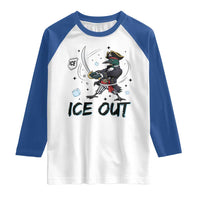 Funny Pirate Common Loon Minnesota Defends Abolish Ice Raglan Shirt