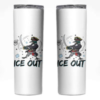 Funny Pirate Common Loon Minnesota Defends Abolish Ice Skinny Tumbler