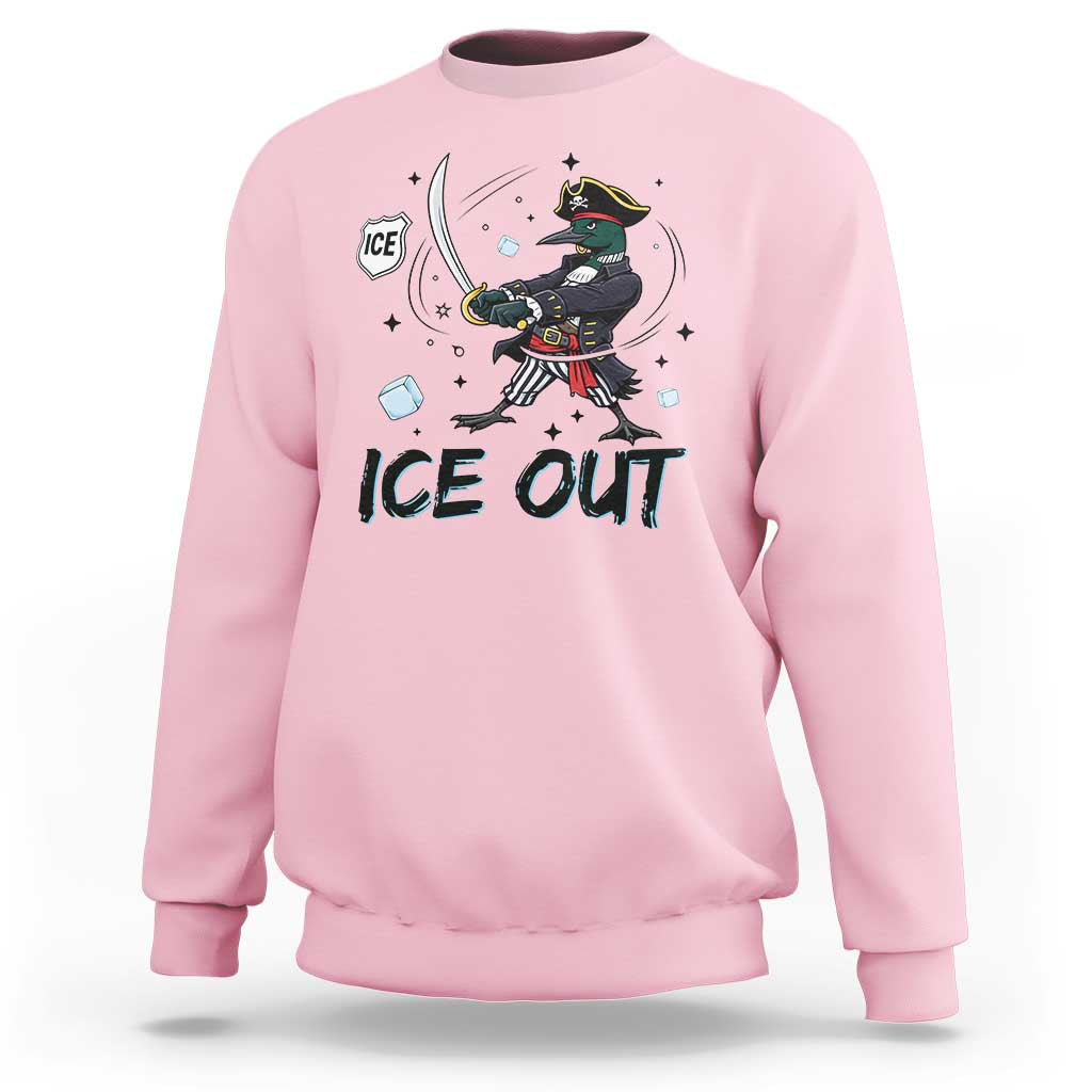 Funny Pirate Common Loon Minnesota Defends Abolish Ice Sweatshirt