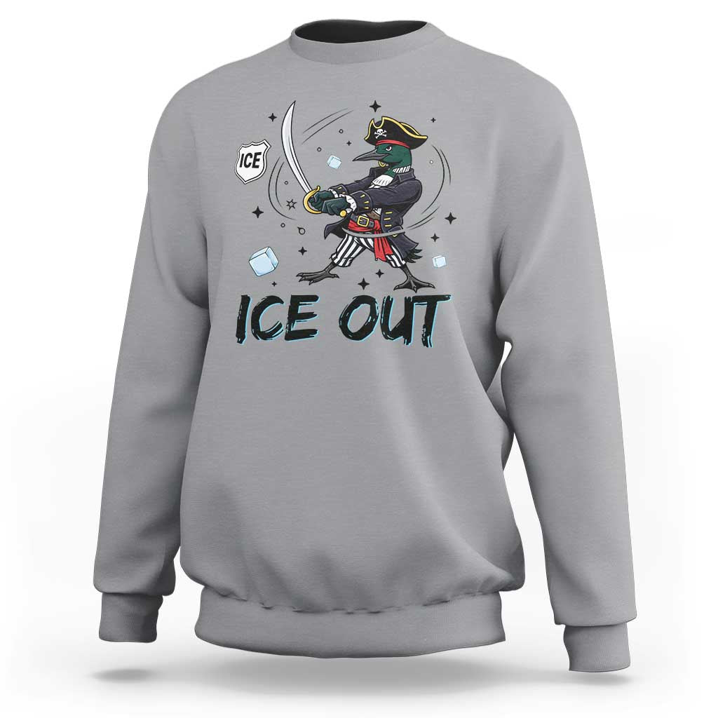 Funny Pirate Common Loon Minnesota Defends Abolish Ice Sweatshirt