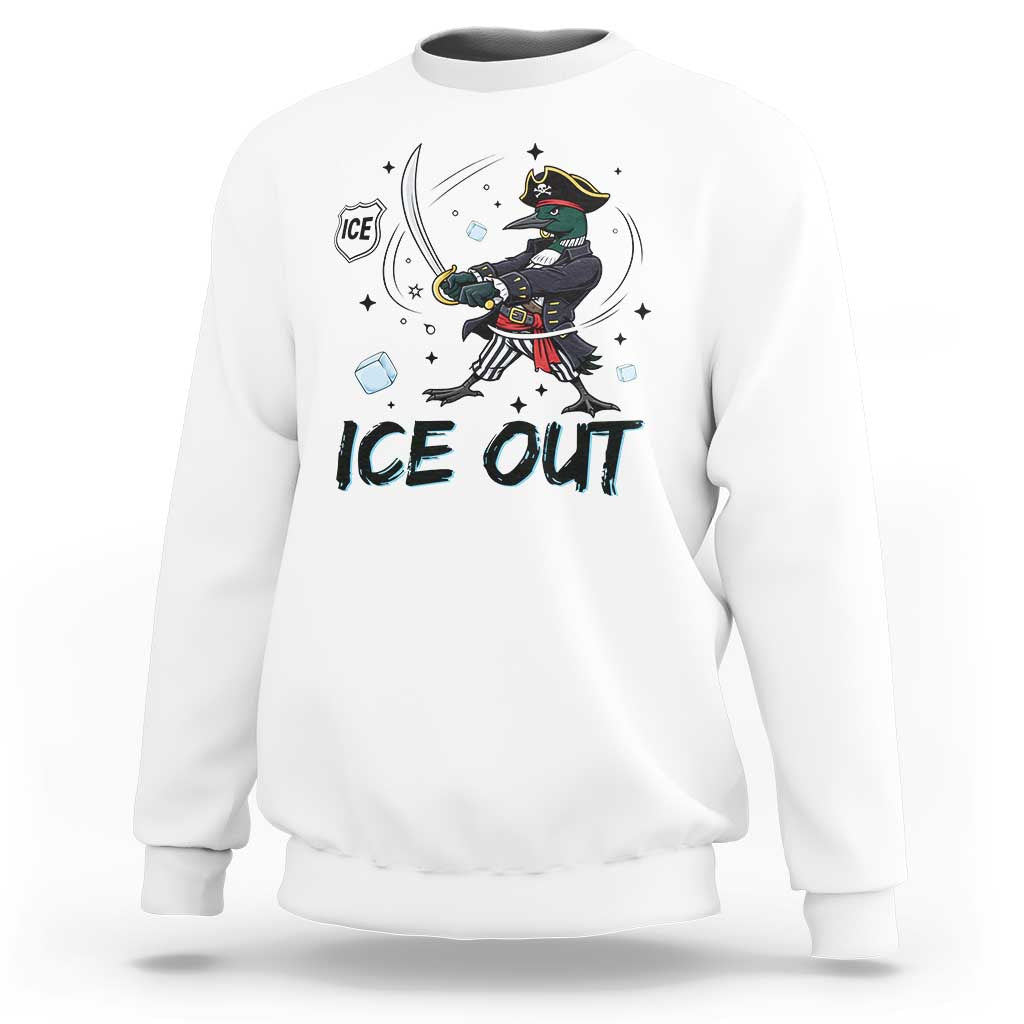 Funny Pirate Common Loon Minnesota Defends Abolish Ice Sweatshirt