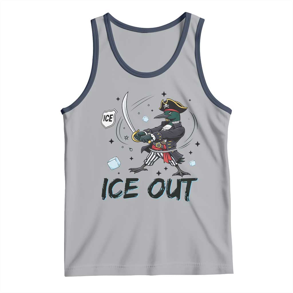Funny Pirate Common Loon Minnesota Defends Abolish Ice Tank Top