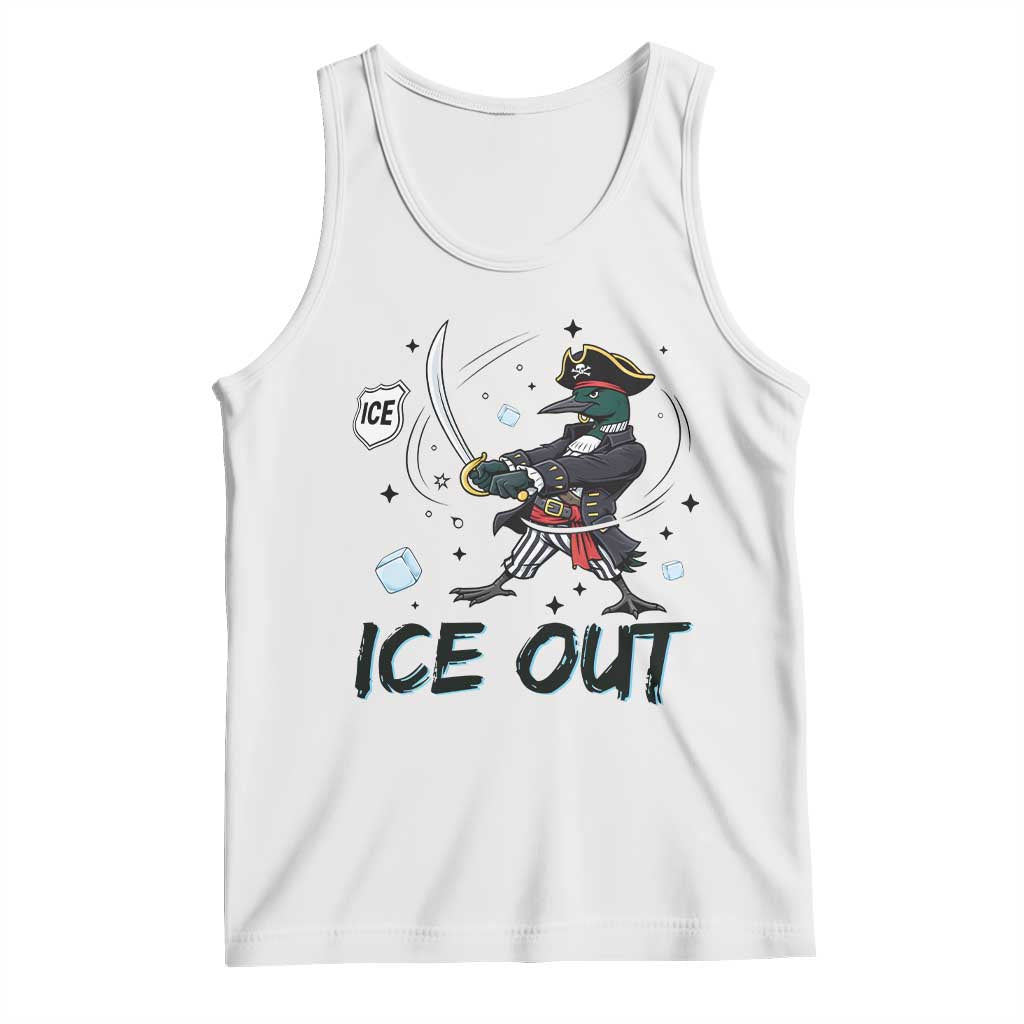 Funny Pirate Common Loon Minnesota Defends Abolish Ice Tank Top