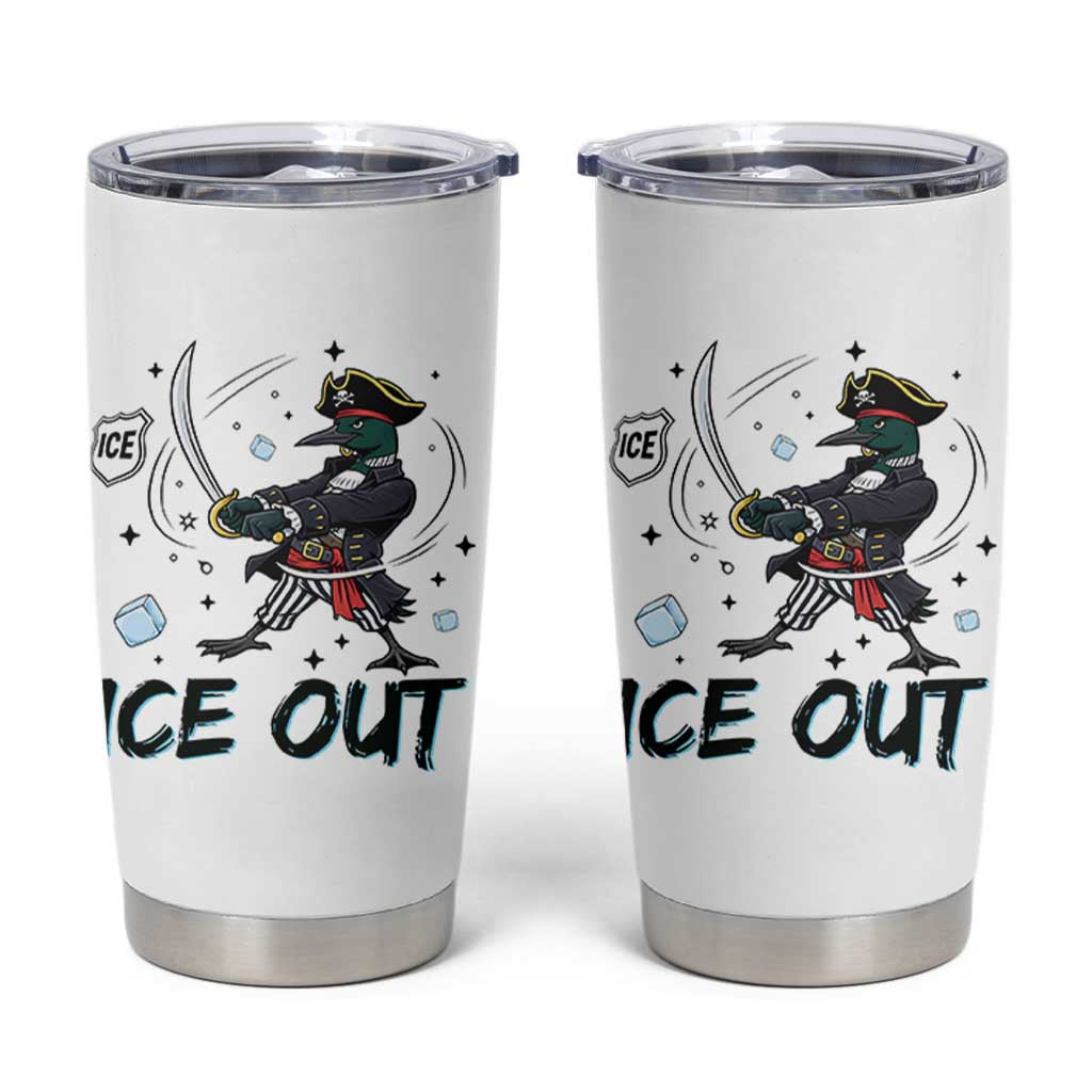 Funny Pirate Common Loon Minnesota Defends Abolish Ice Tumbler Cup