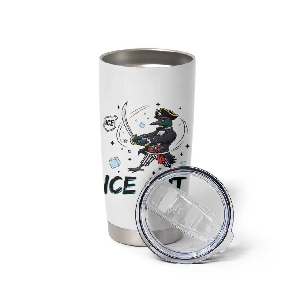 Funny Pirate Common Loon Minnesota Defends Abolish Ice Tumbler Cup