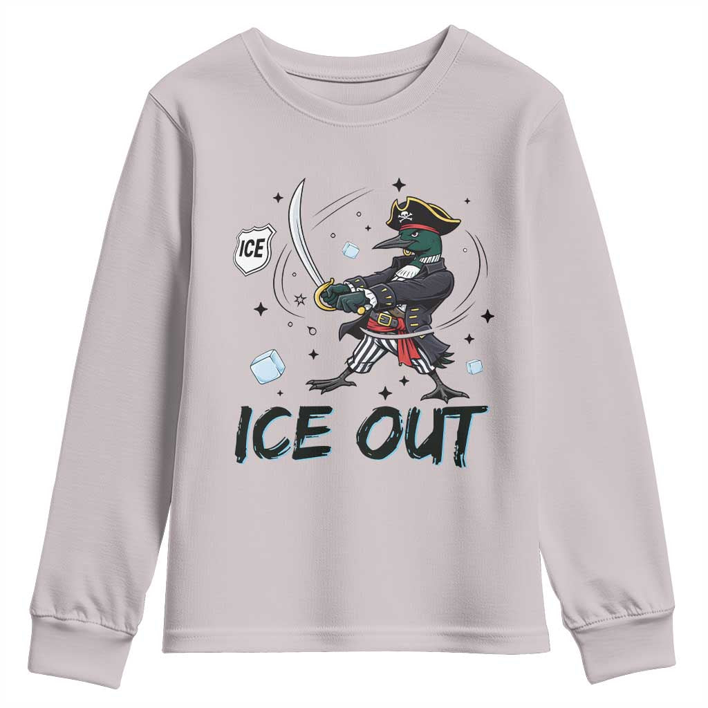 Funny Pirate Common Loon Minnesota Defends Abolish Ice Youth Sweatshirt