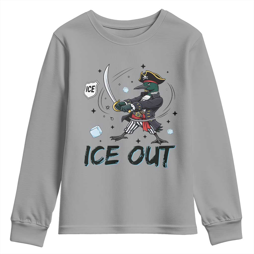 Funny Pirate Common Loon Minnesota Defends Abolish Ice Youth Sweatshirt