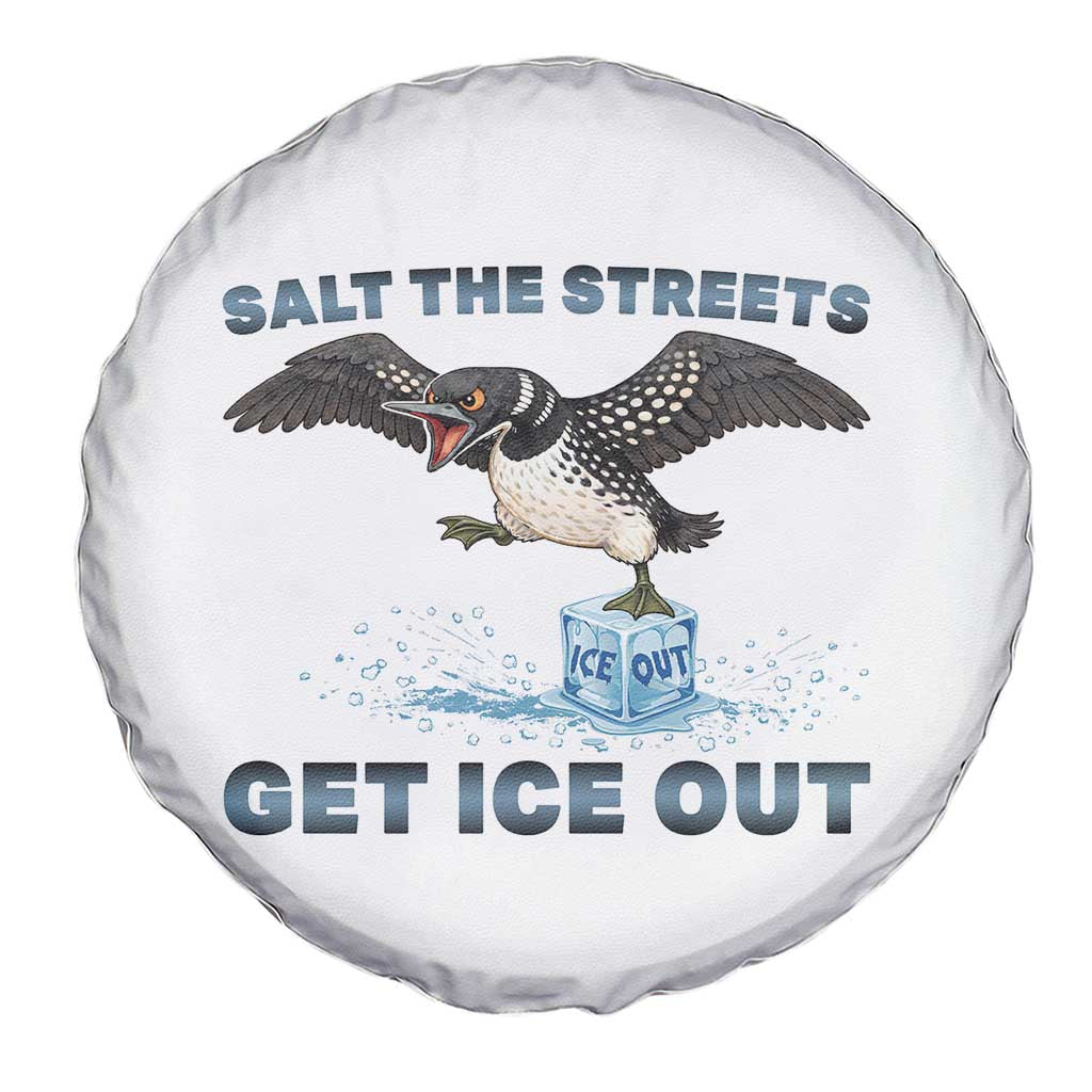 Minnesota Loon Salt The Streets Get Ice Out Spare Tire Cover