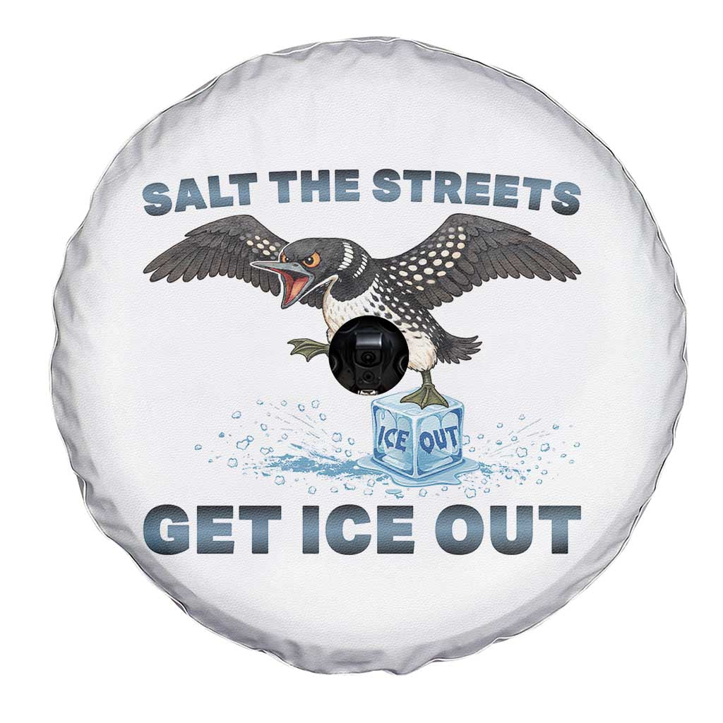 Minnesota Loon Salt The Streets Get Ice Out Spare Tire Cover