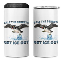 Minnesota Loon Salt The Streets Get Ice Out 4 in 1 Can Cooler Tumbler