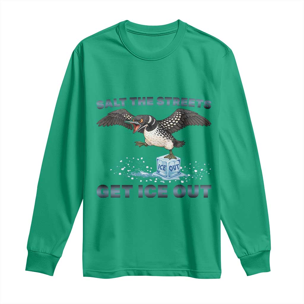 Minnesota Loon Salt The Streets Get Ice Out Long Sleeve Shirt