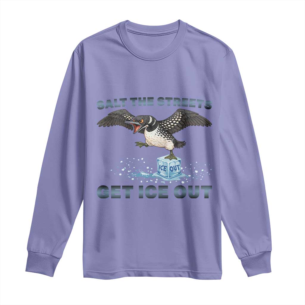 Minnesota Loon Salt The Streets Get Ice Out Long Sleeve Shirt