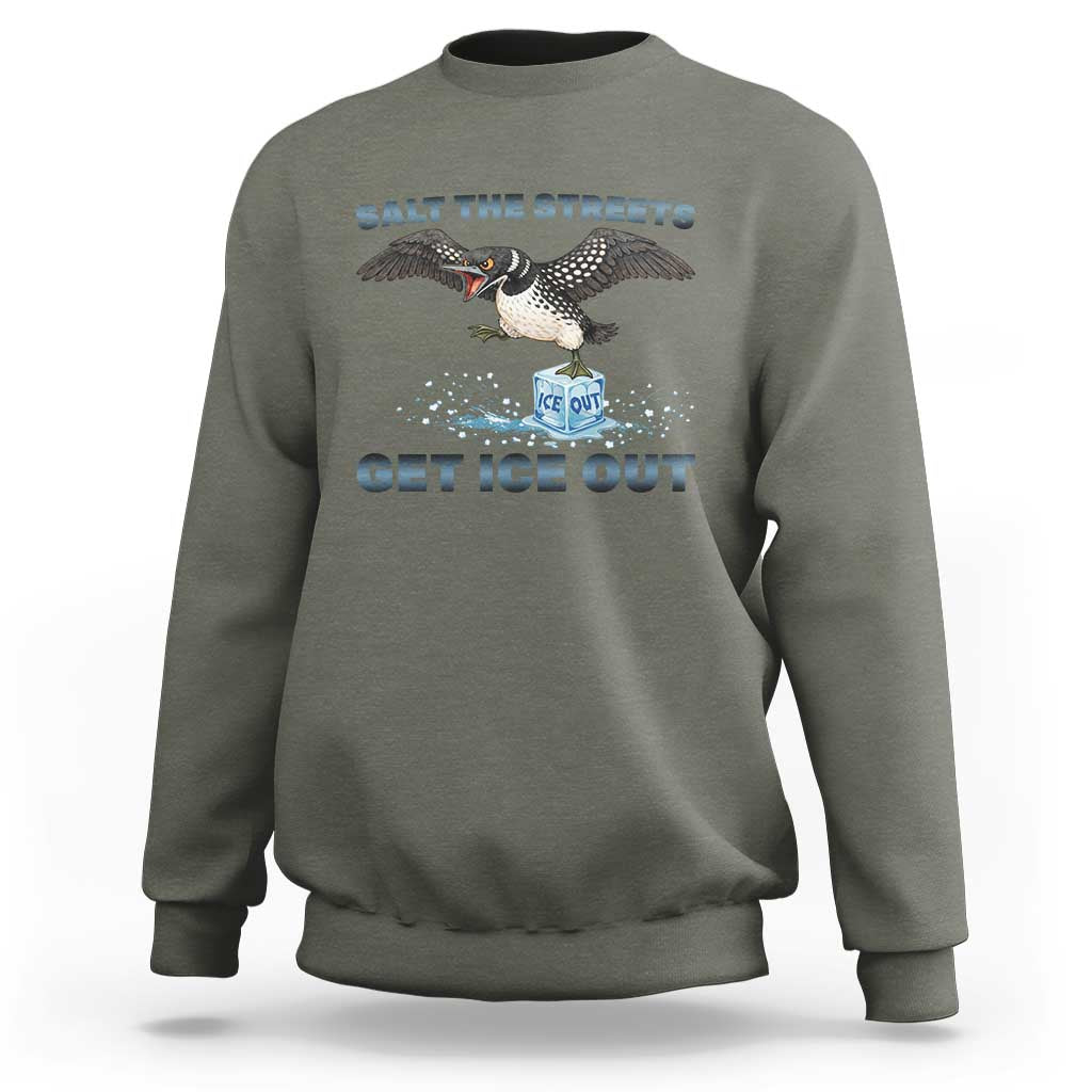 Minnesota Loon Salt The Streets Get Ice Out Sweatshirt