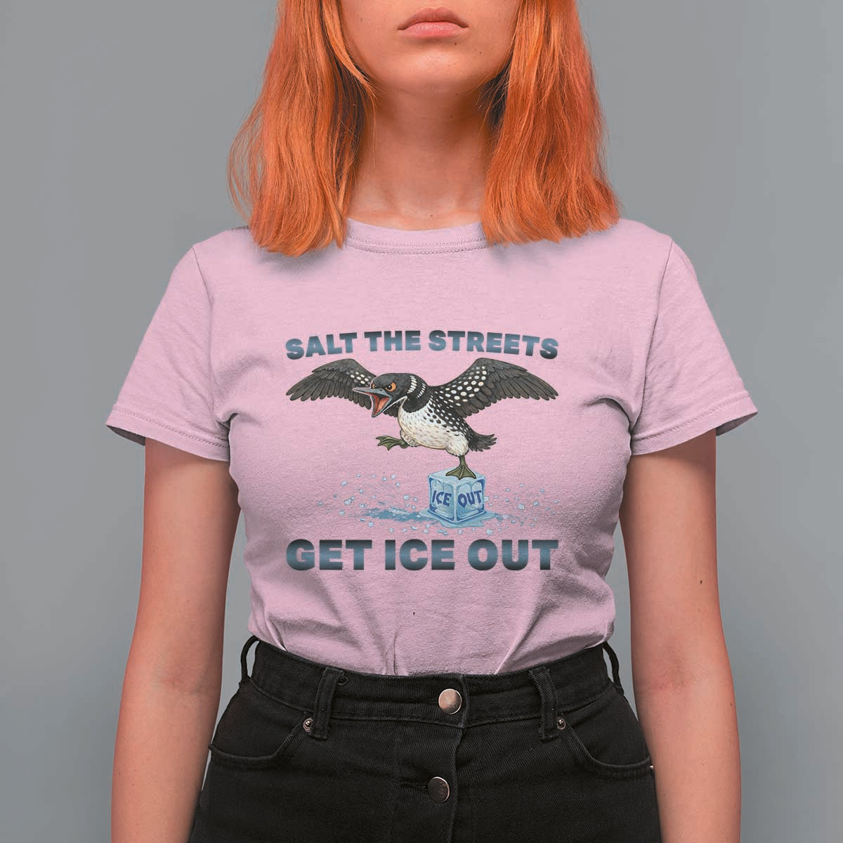 Minnesota Loon Salt The Streets Get Ice Out T Shirt For Women