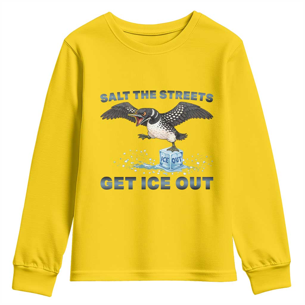 Minnesota Loon Salt The Streets Get Ice Out Youth Sweatshirt