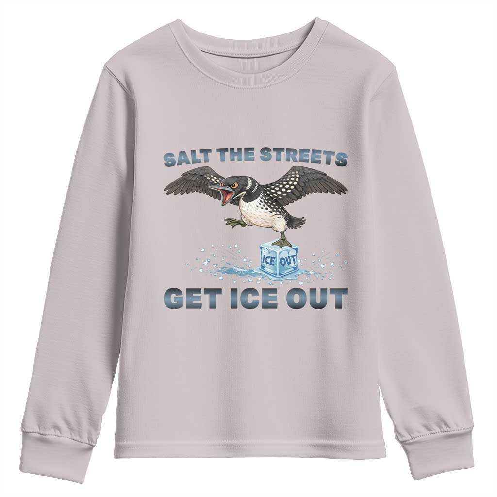 Minnesota Loon Salt The Streets Get Ice Out Youth Sweatshirt