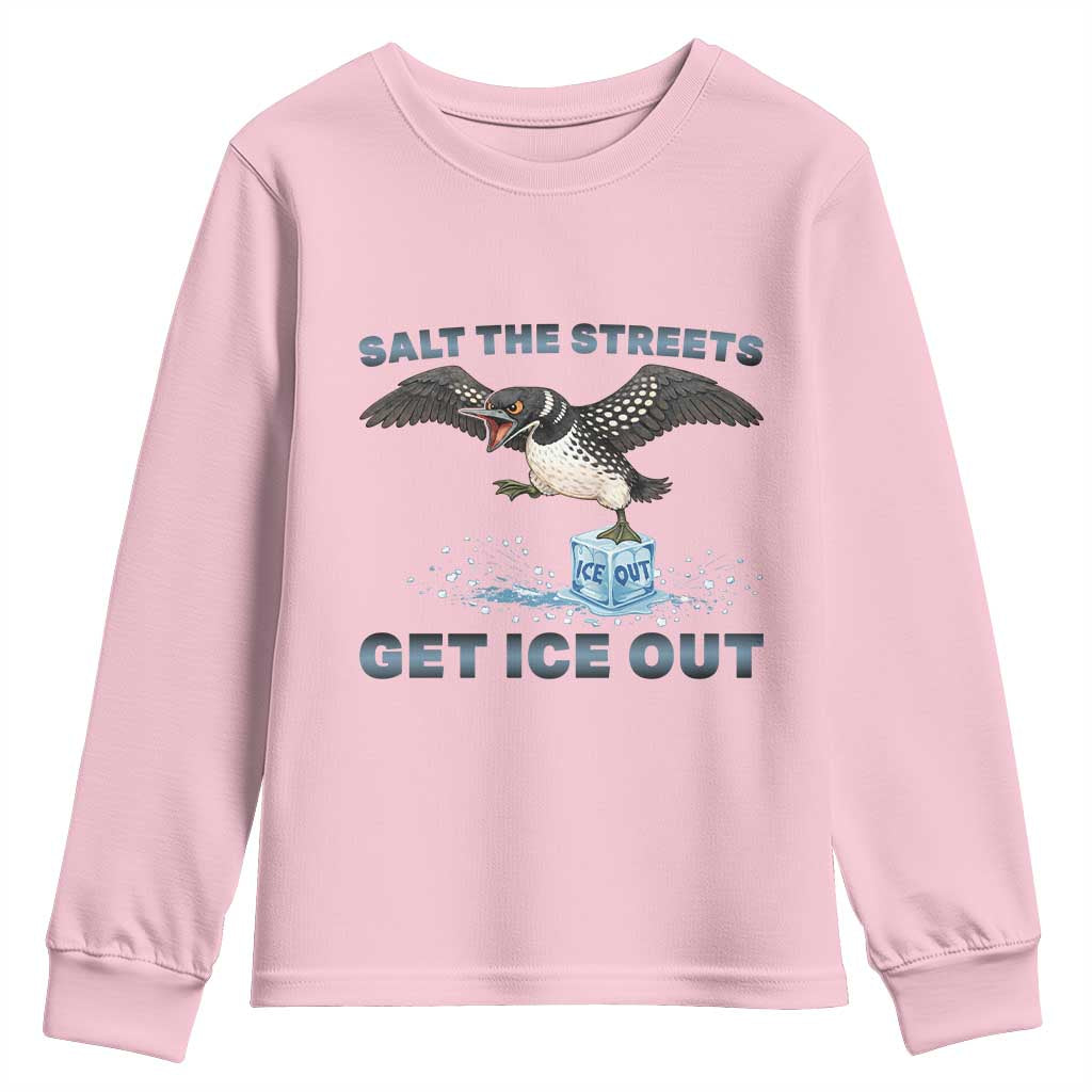 Minnesota Loon Salt The Streets Get Ice Out Youth Sweatshirt