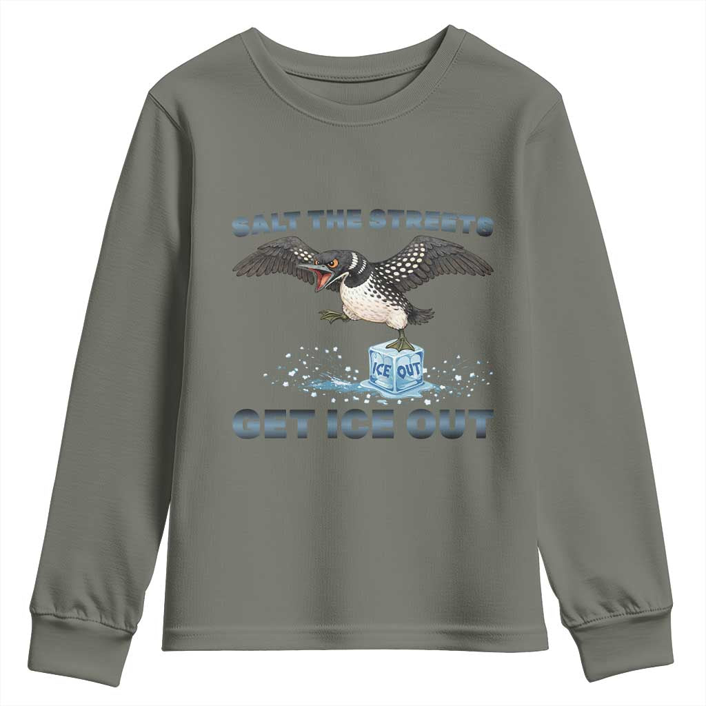 Minnesota Loon Salt The Streets Get Ice Out Youth Sweatshirt
