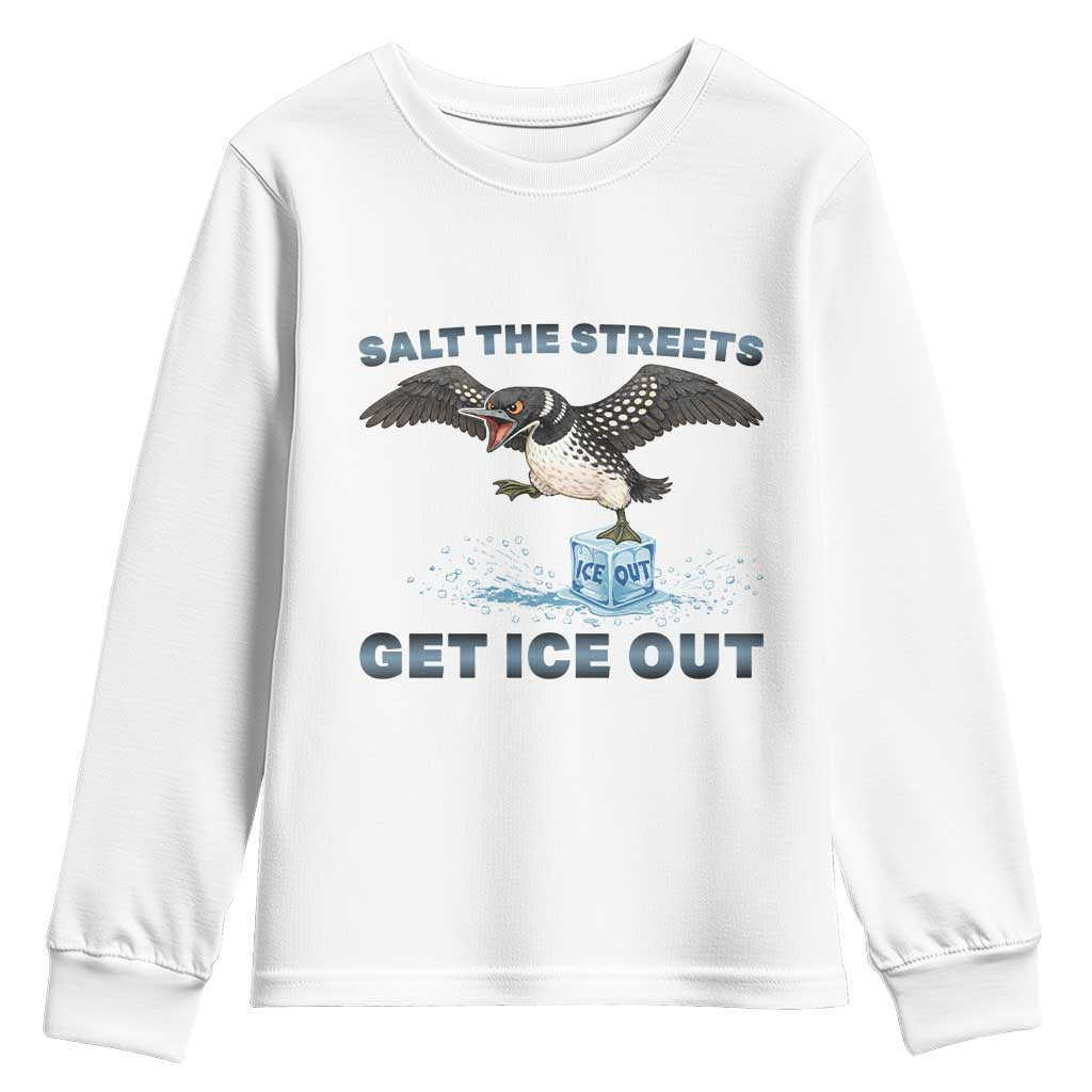 Minnesota Loon Salt The Streets Get Ice Out Youth Sweatshirt