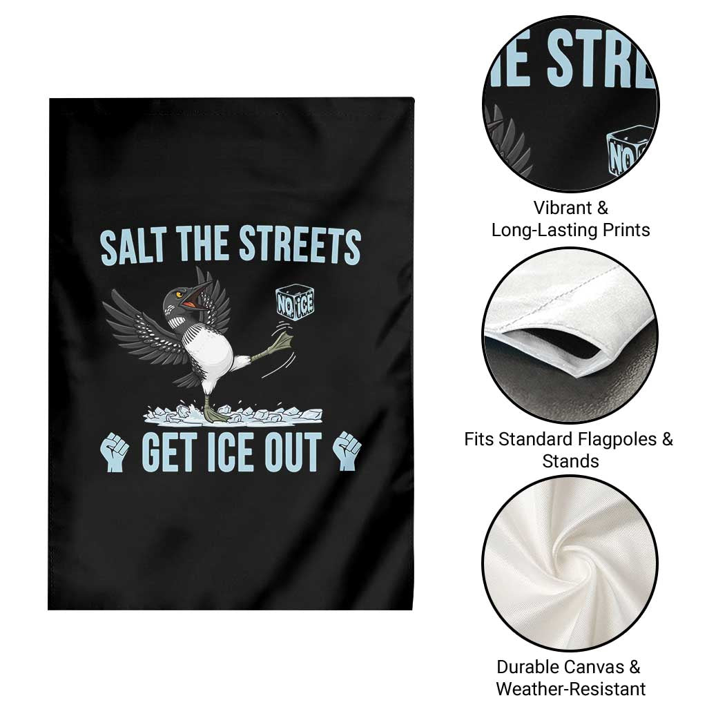 Salt The Streets Get Ice Out Garden Flag Resist Minneapolis Political