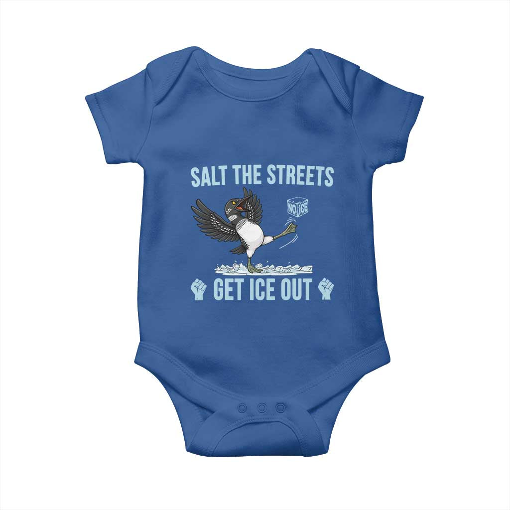 Salt The Streets Get Ice Out Baby Onesie Resist Minneapolis Political