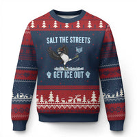 Salt The Streets Get Ice Out Ugly Christmas Sweater Resist Minneapolis Political
