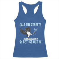 Salt The Streets Get Ice Out Racerback Tank Top Resist Minneapolis Political