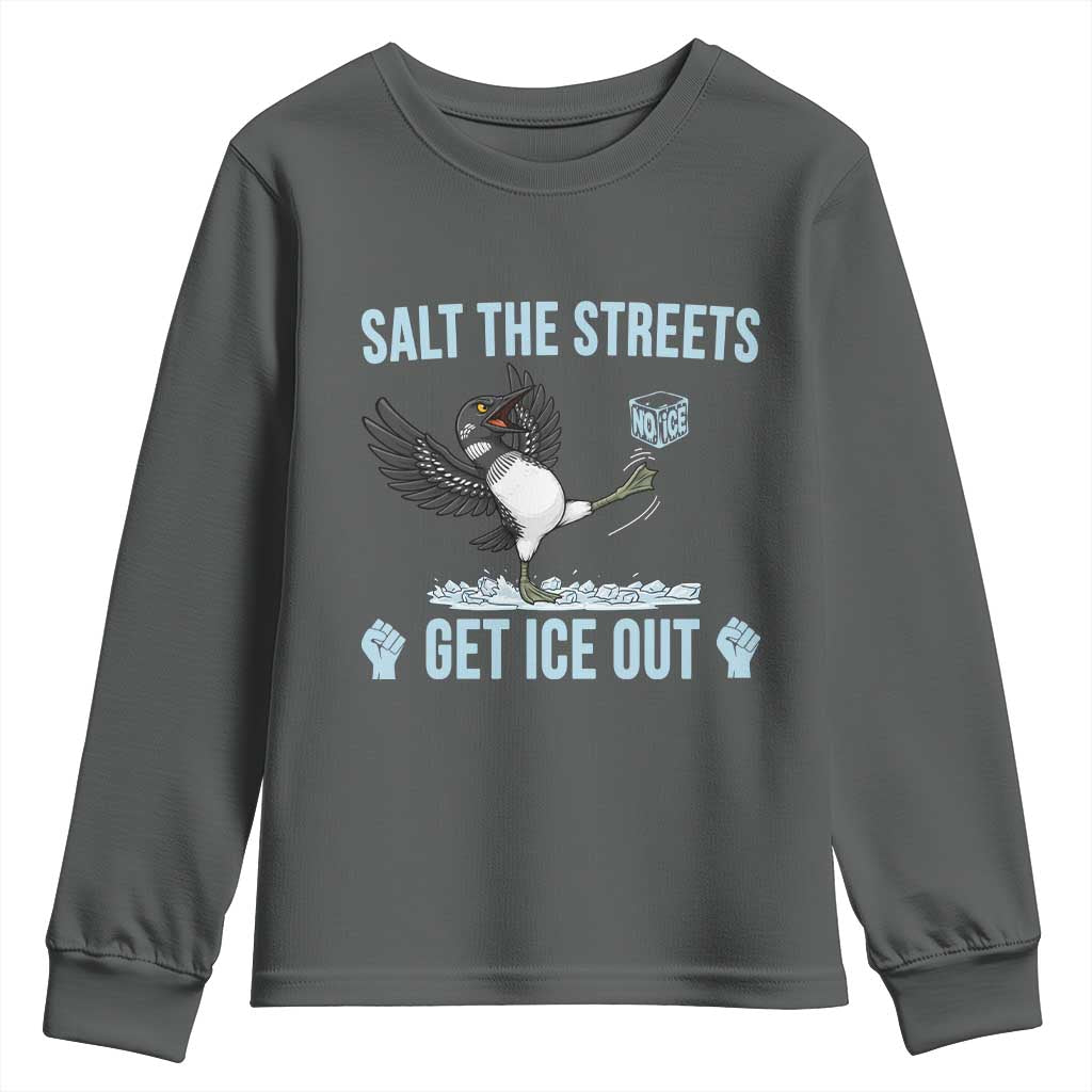 Salt The Streets Get Ice Out Youth Sweatshirt Resist Minneapolis Political