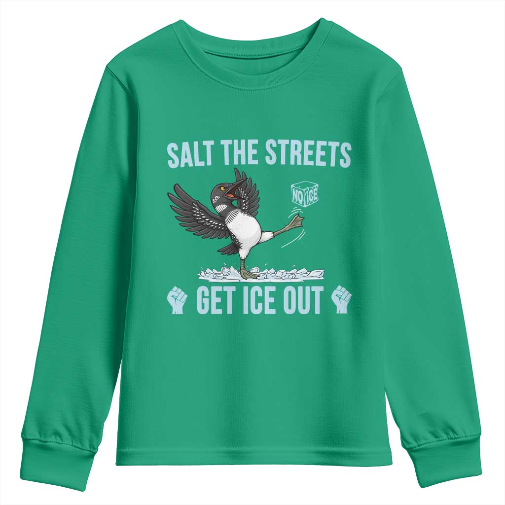 Salt The Streets Get Ice Out Youth Sweatshirt Resist Minneapolis Political