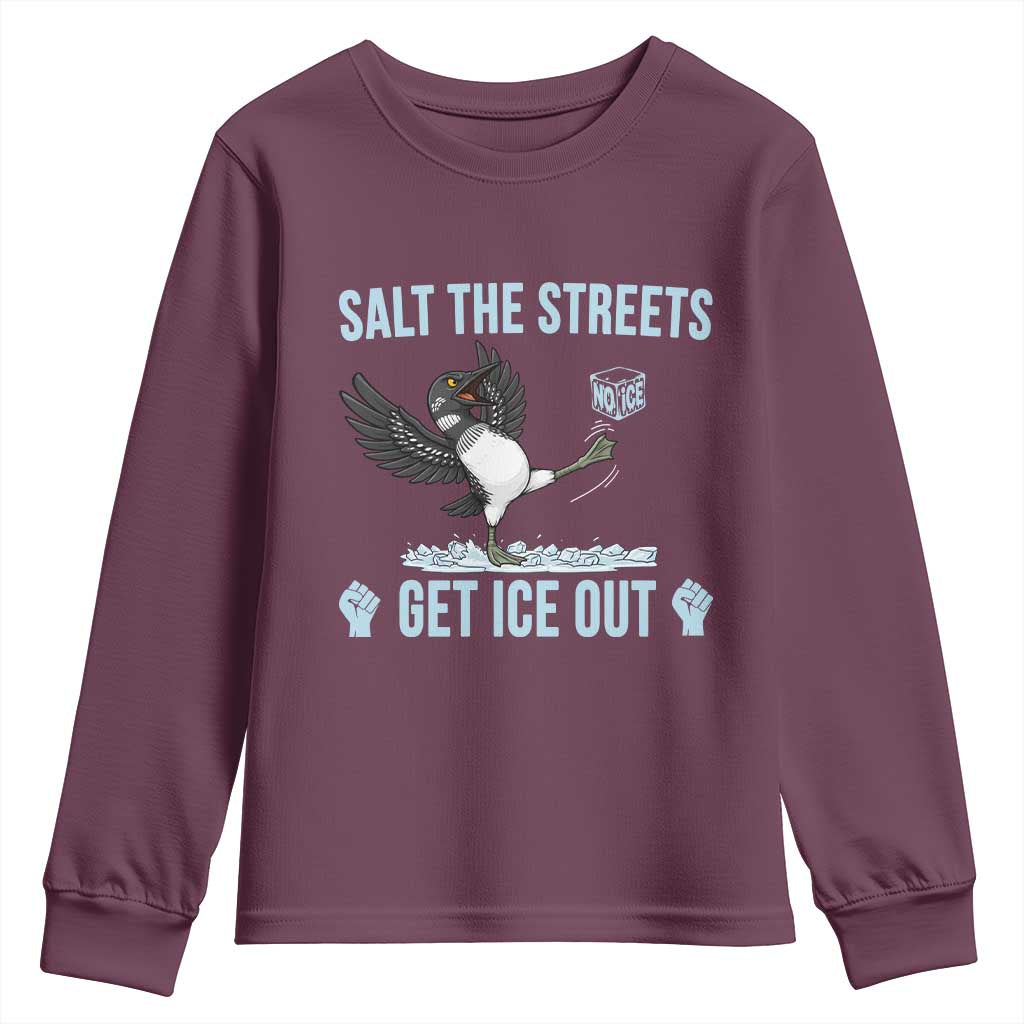 Salt The Streets Get Ice Out Youth Sweatshirt Resist Minneapolis Political