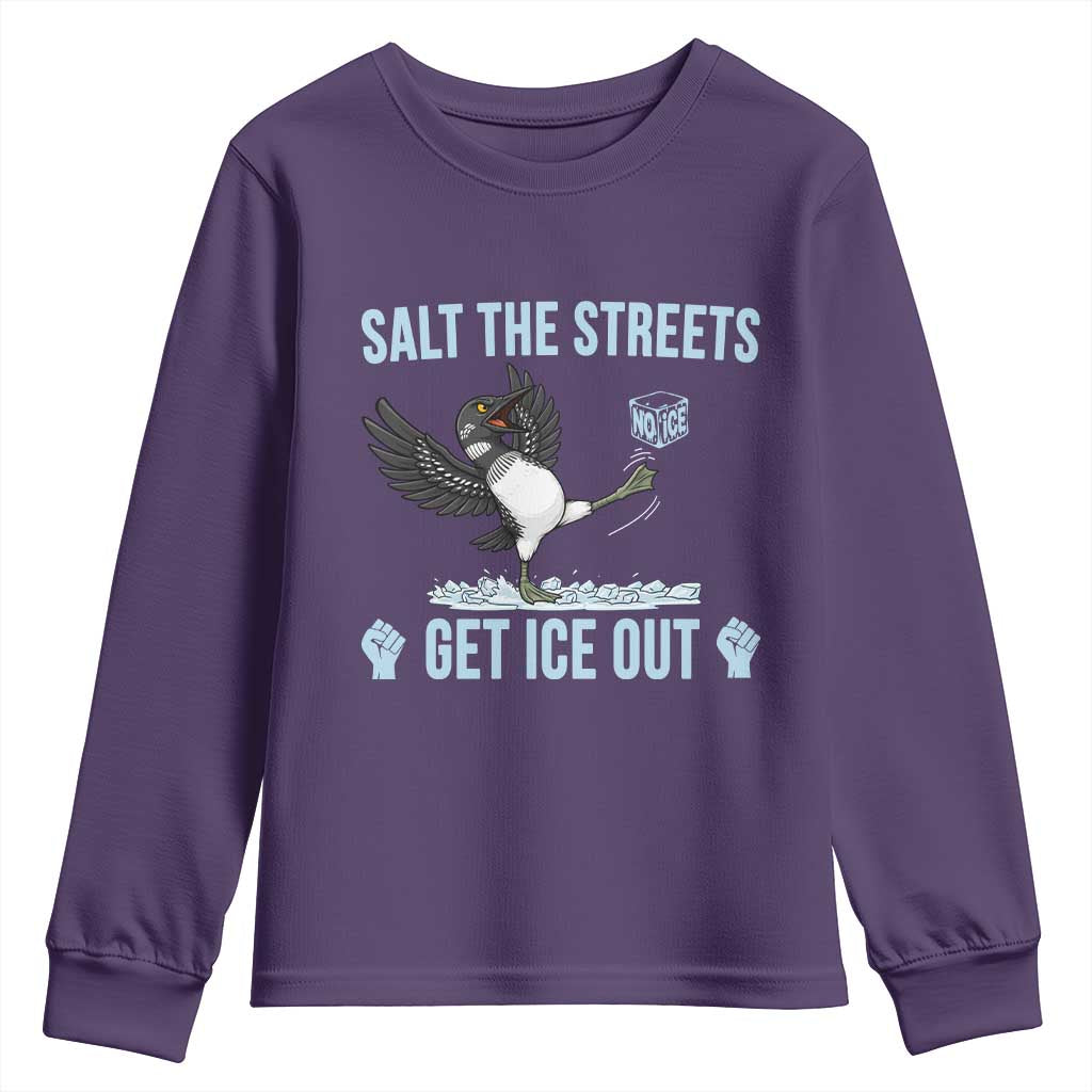 Salt The Streets Get Ice Out Youth Sweatshirt Resist Minneapolis Political