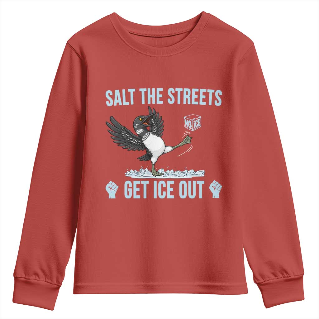 Salt The Streets Get Ice Out Youth Sweatshirt Resist Minneapolis Political