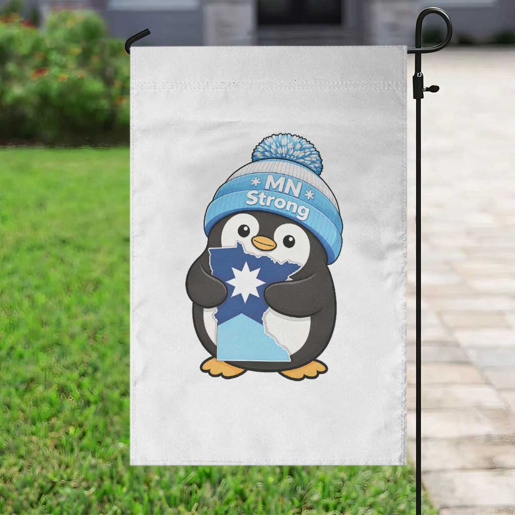 MN Strong Cute Penguin Garden Flag Minnesota State Pride Gift