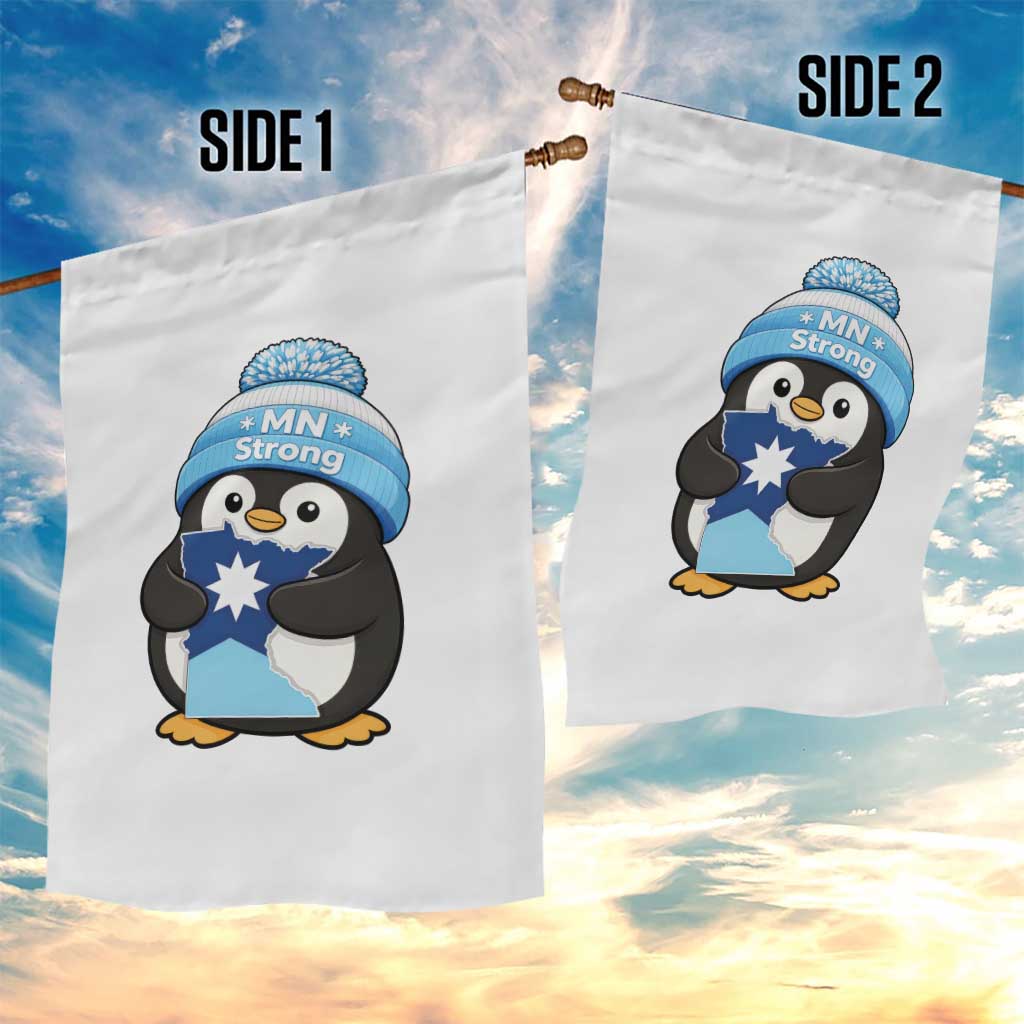 MN Strong Cute Penguin Garden Flag Minnesota State Pride Gift