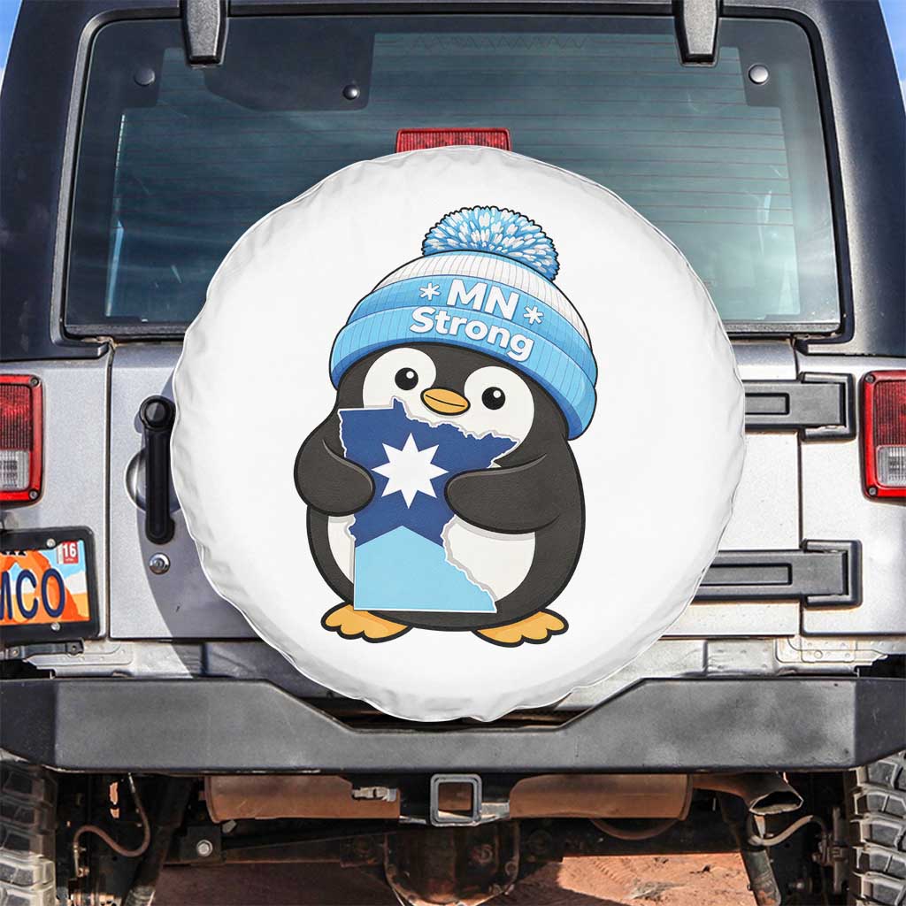 MN Strong Cute Penguin Spare Tire Cover Minnesota State Pride Gift