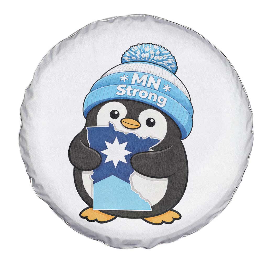 MN Strong Cute Penguin Spare Tire Cover Minnesota State Pride Gift