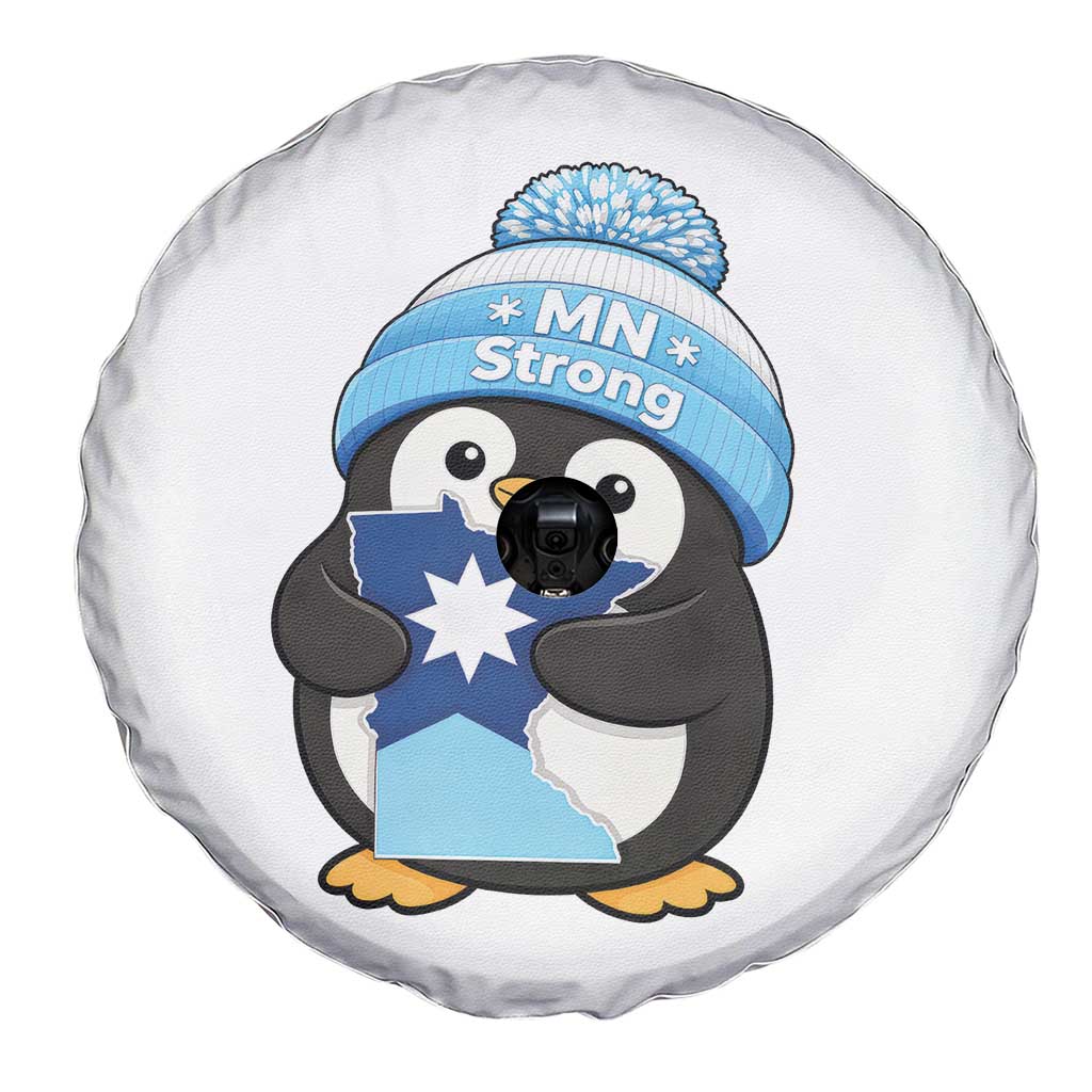 MN Strong Cute Penguin Spare Tire Cover Minnesota State Pride Gift